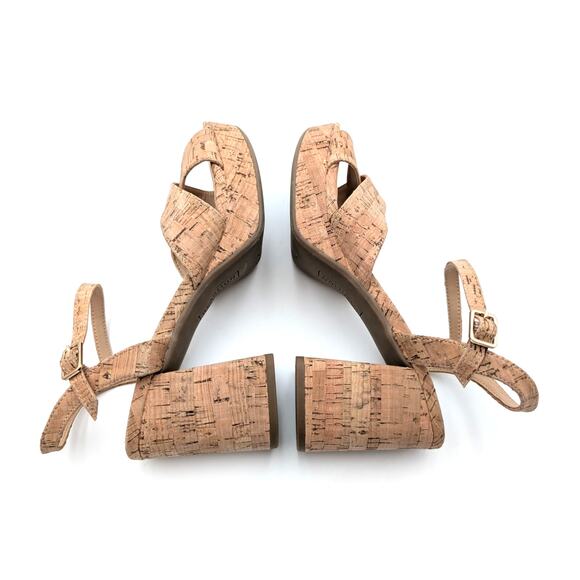Kenneth Cole Reaction Reeva Platform Heel Sandal Women's Cork Size US9 EU40 - Picture 5 of 12